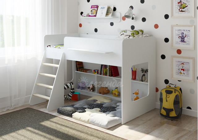 Детская кровать от 3 лет Легенда 22.1 белая в наличии